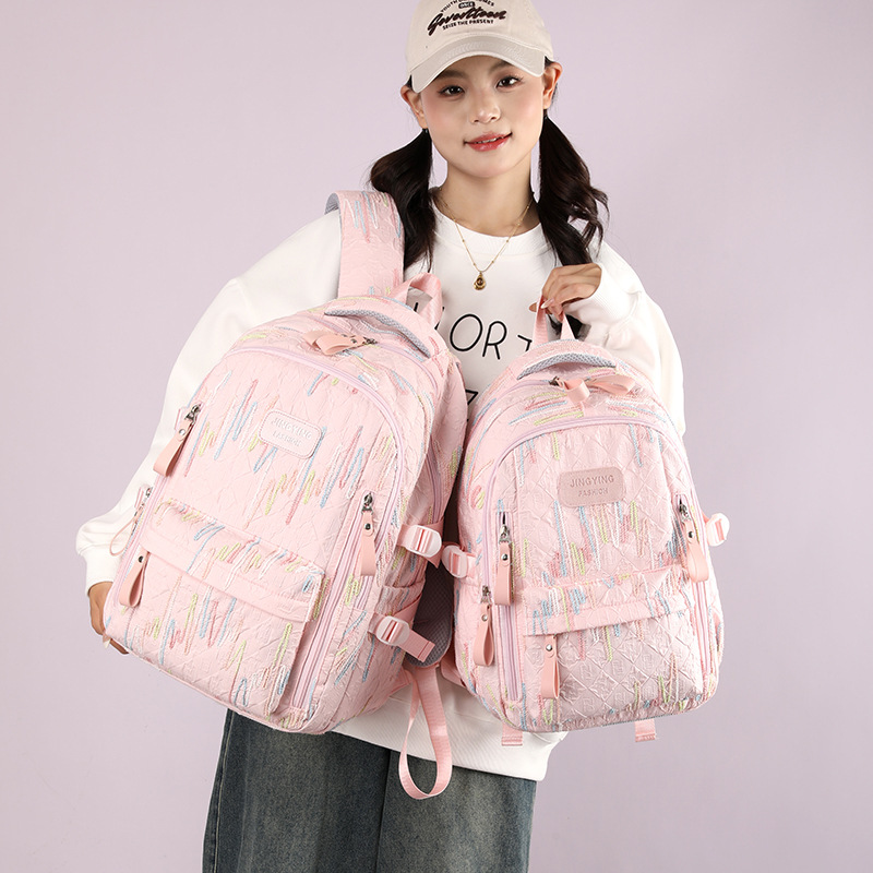 Mochila coreana de gran capacidad, mochila de alta belleza, mochila dulce, mochila de estudiantes universitarios de secundaria, tamaño.