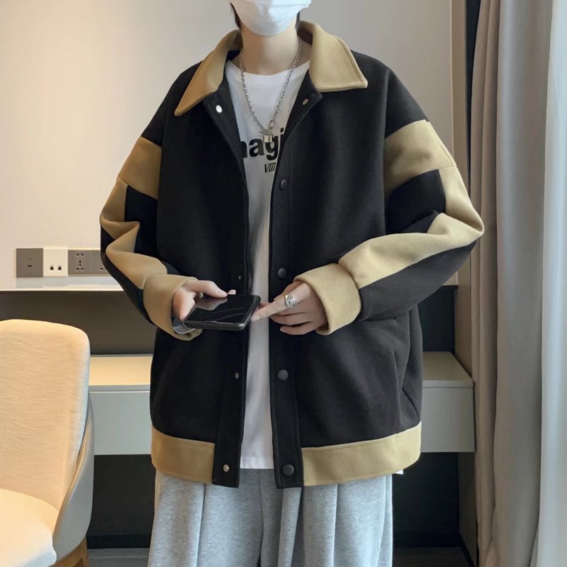 Cross-border 2026 nueva primavera y otoño chaqueta de color de la moda de moda de hombre ropa casuales a rayas chaqueta de hombre