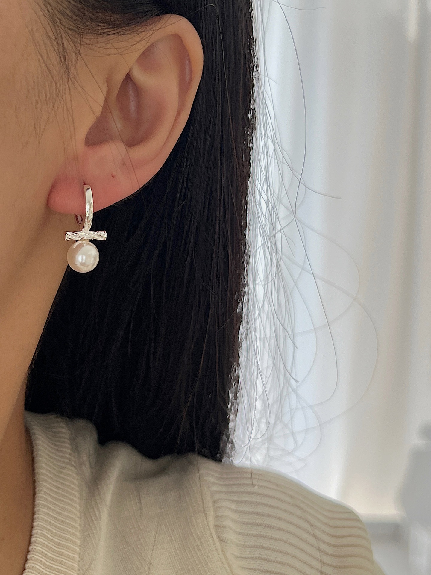 1 Pair 925 Sterling Silver Geometric Drop Earrings display picture 1