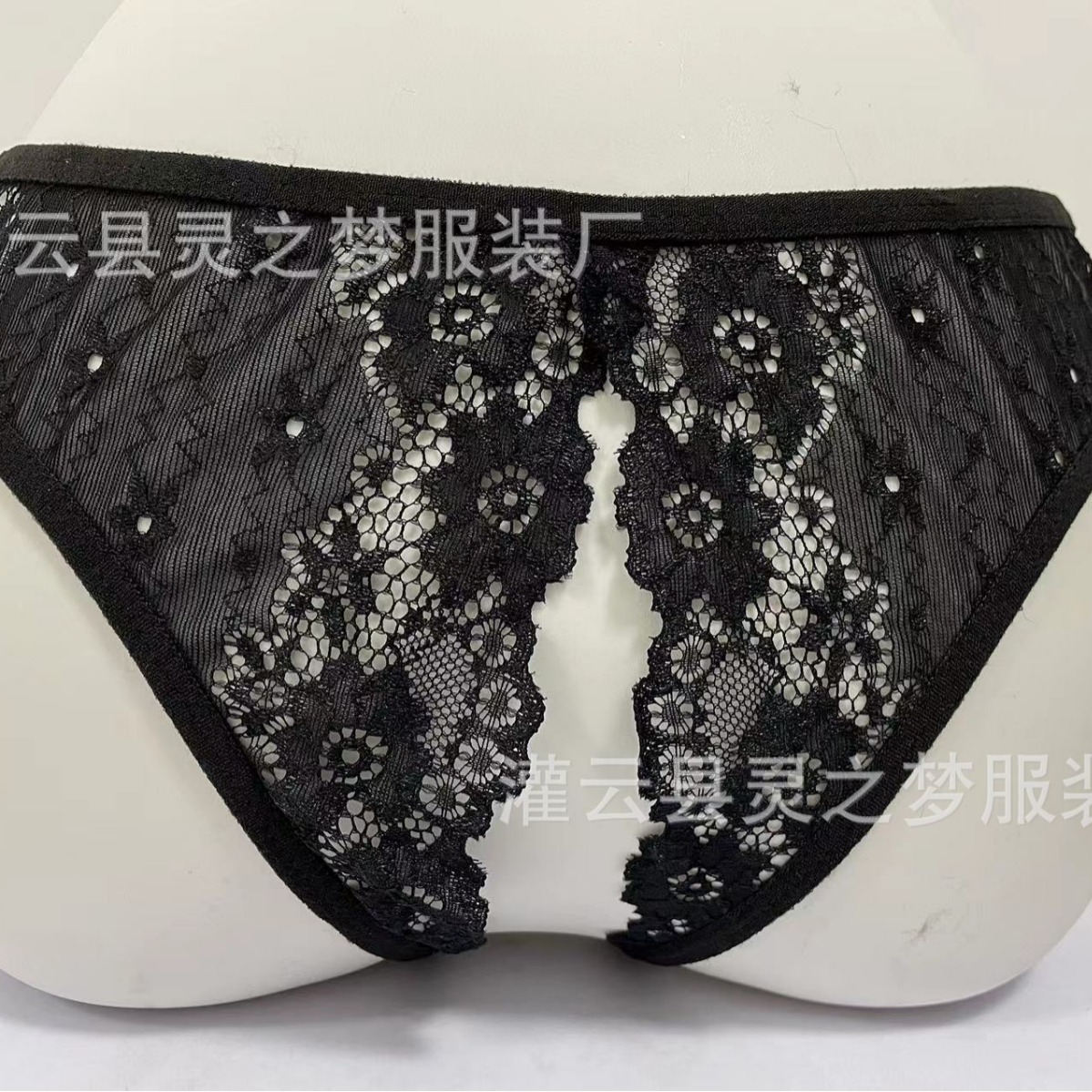 Sexy open crotch sexy underwear passion lace embroidery transparent temptation plus size T pants female 6014
