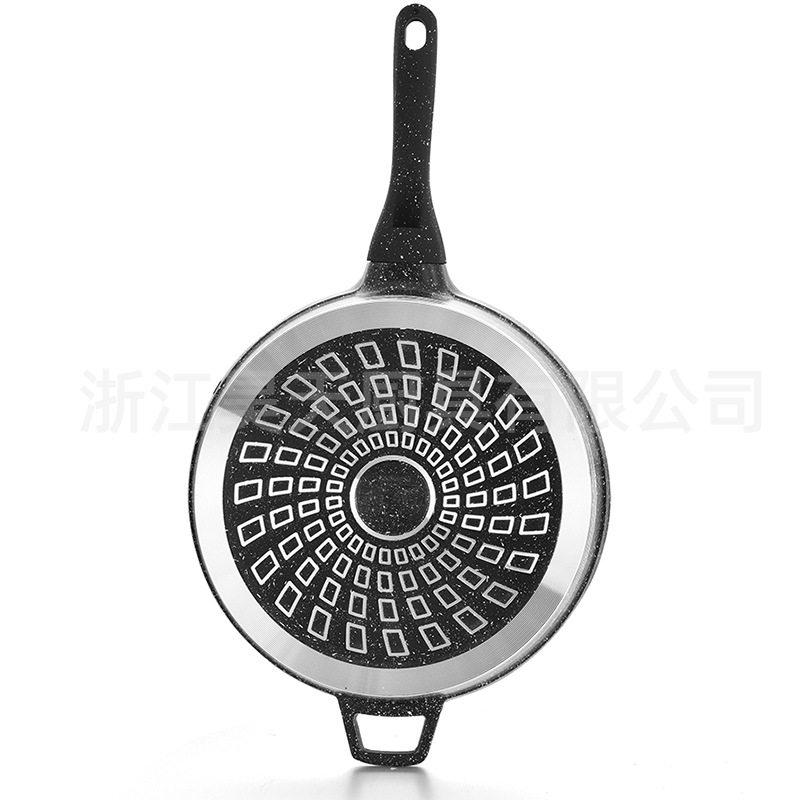 Juego de sartén antiadherente, sartén de piedra médica, cocina de aluminio, venta directa de fábrica para el hogar, olla de sopa transfronteriza de diez piezas al por mayor