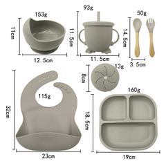 Square Silicone Suction Bowl for Kids, Baby Feeding Plate with Silicone Suction Base—Babies' Drop-Resistant Feeding Set