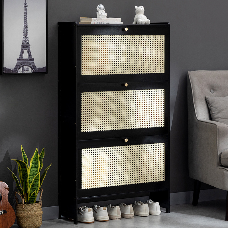 Ultra-Thin Shoe Cabinet for Entryway, Popular Wall-Mounted Storage Solution, Simple Multi-Layer Shoe Rack for Small Apartments