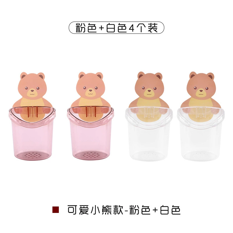 Патчинг стены Bear Cup крепления держатель чашки паста хранение стене гроботворение зубная щетка рейтинг на стене ванной