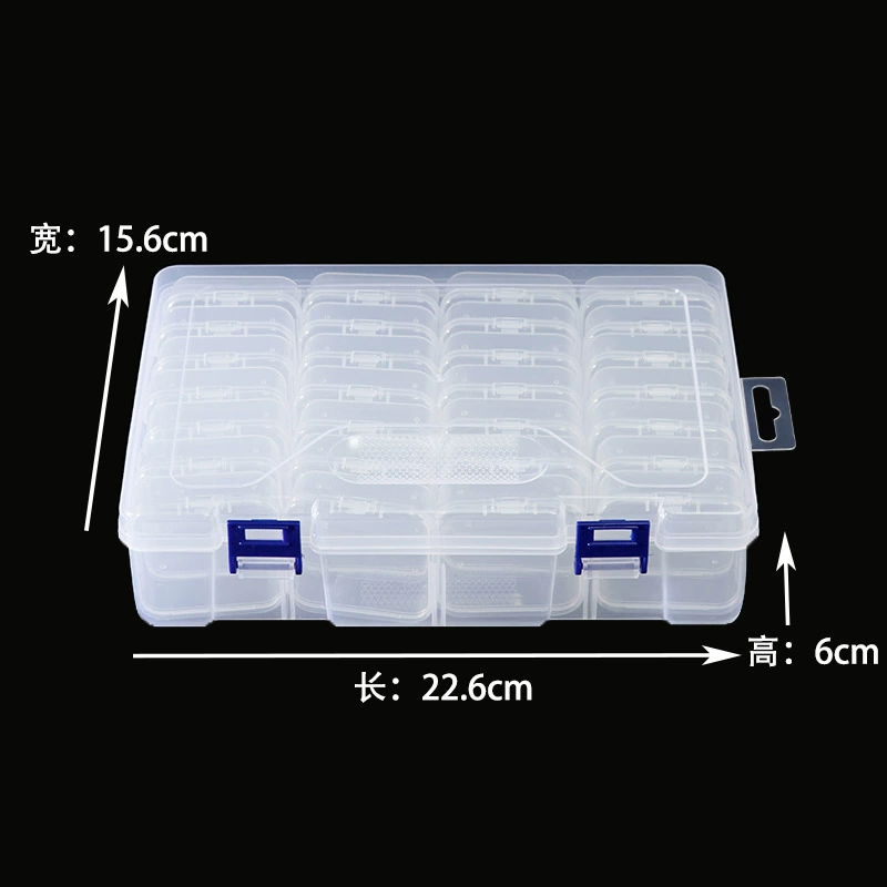 Двухслойная 8 комплектов коробок с 28 сетками раскладушка коробка для хранения DIY ювелирные изделия ручной работы упаковочная коробка для хранения прозрачная пластиковая коробка