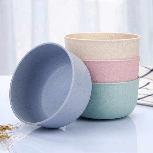 Chinese Style Wheat Straw Bowl Creative Ins Noodle Bowl Rice Soup Bowl Wheat Fiber Home Meal Bowl Set Wholesale 