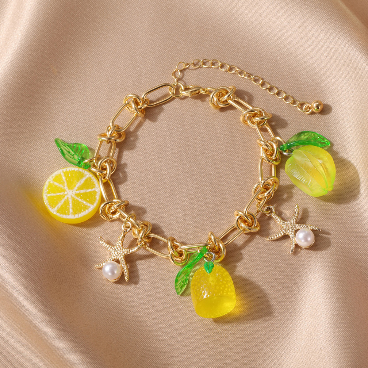 Cross-border Best-selling Fashion Luminous Lemon And Carambola Bracelet For Women, Summer Seaside Vacation Jewelry_voghion.com