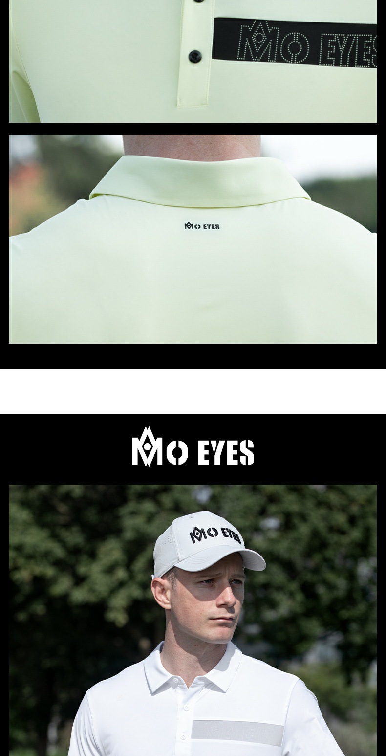 Áo polo nam tay ngắn MO EYES mát mẻ, phong cách thể thao golf mùa xuân hè — Áo trắng [sờ vào lạnh/mềm và đàn hồi cao/khâu tương phản] M25YF027, Áo màu vàng lông ngỗng [sờ vào lạnh/mềm và đàn hồi cao/khâu màu tương phản] M25YF027, Áo đen [sờ vào lạnh/mềm và đàn hồi cao/khâu tương phản] M25YF027 chi tiết 12