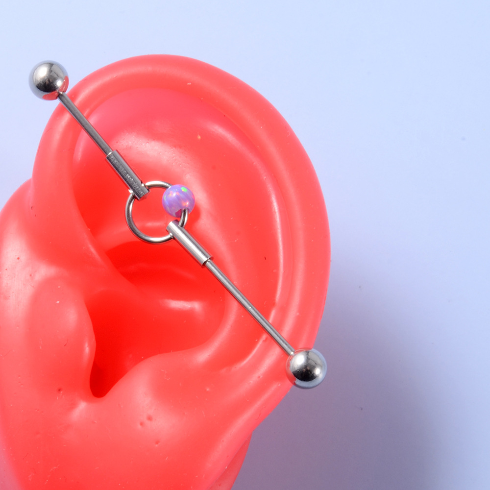 Simple Style Geometric Stainless Steel Inlay Artificial Gemstones Unisex Ear Studs 1 Piece