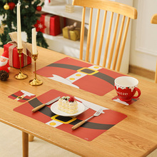 圣诞装饰品餐桌隔热垫杯垫防油防污餐桌垫可水洗圣诞节装饰布置品