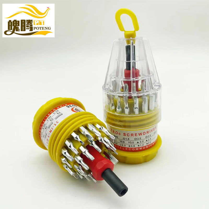 Destornillador 31 en 1 destornillador herramienta de reparación de teléfono móvil cruzado pagoda juego de destornillador multifunción 6036