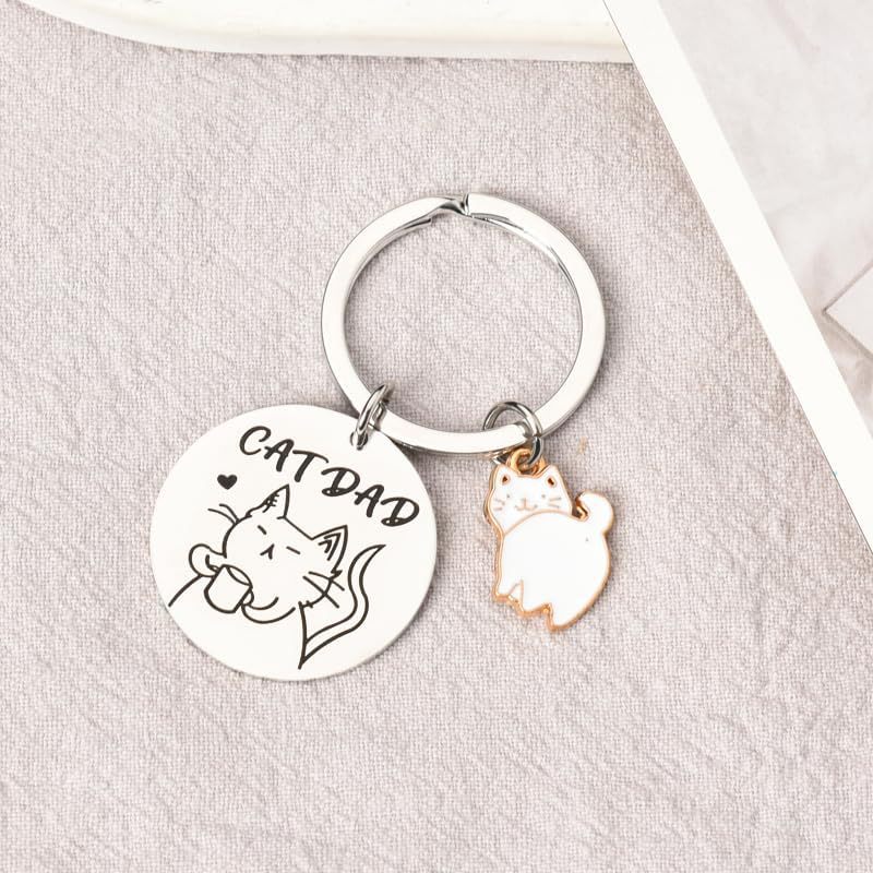 Unisex Festival Cute Letter Cat 201 Stainless Steel Unisex Unisex Keychain
