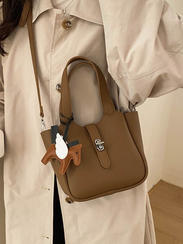 Bolso para mujeres 2026 venta caliente nuevo nicho coreano bolso de cubo portátil de textura alta moda lujosa bolsa de mochila