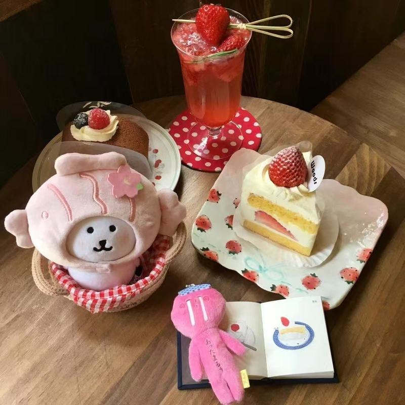 10cmの子供服春のピクニックシリーズ「桜味鯛焼き」綿人形の子供服セット|undefined