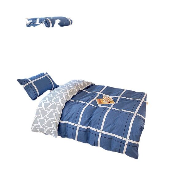 Pure cotton simple student dormitory three-piece cotton unit bedding bedding quilt staff bedroom bed six-piece set
