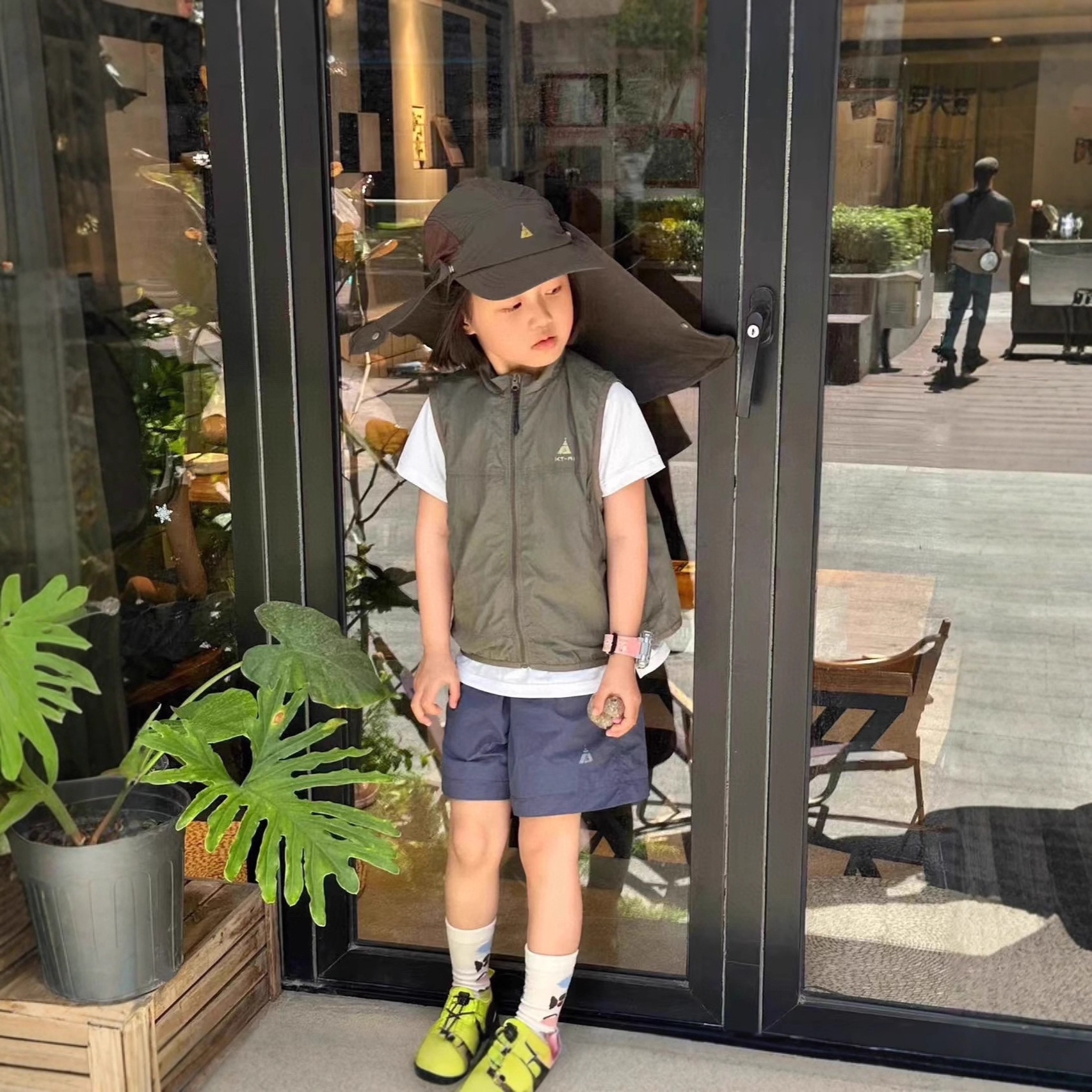 2025 New Summer Kidsren's Vest Shorts T-Shirt Three-Piece Set for Boys and Girls Outdoor Summer Thin Japanese Style Tops