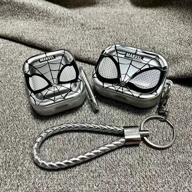 Silver-Plated Spider-Man Suitable for Apple AirPods 4 Bluetooth Wireless Earphone Case Pro2/3 Generation Protective Cover High-End Silver-Plated Spider-Man Suitable for Apple AirPods 4 Bluetooth Wireless Earphone Case Pro2/3 Generation Protective Cover High-End