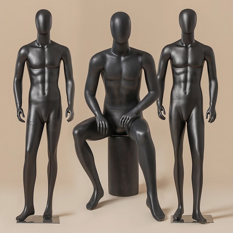Yu Shang modelo masculino de fibra de vidrio de cuerpo completo maniquí tienda de ropa muñeca muñeca estante de exhibición