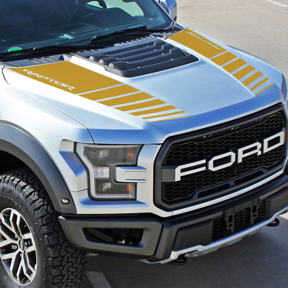Suitable for Ford F150 Raptor Machine Cover Car Sticker Pull Flower Car Head Engine Hood Sticker Decorative Sticker