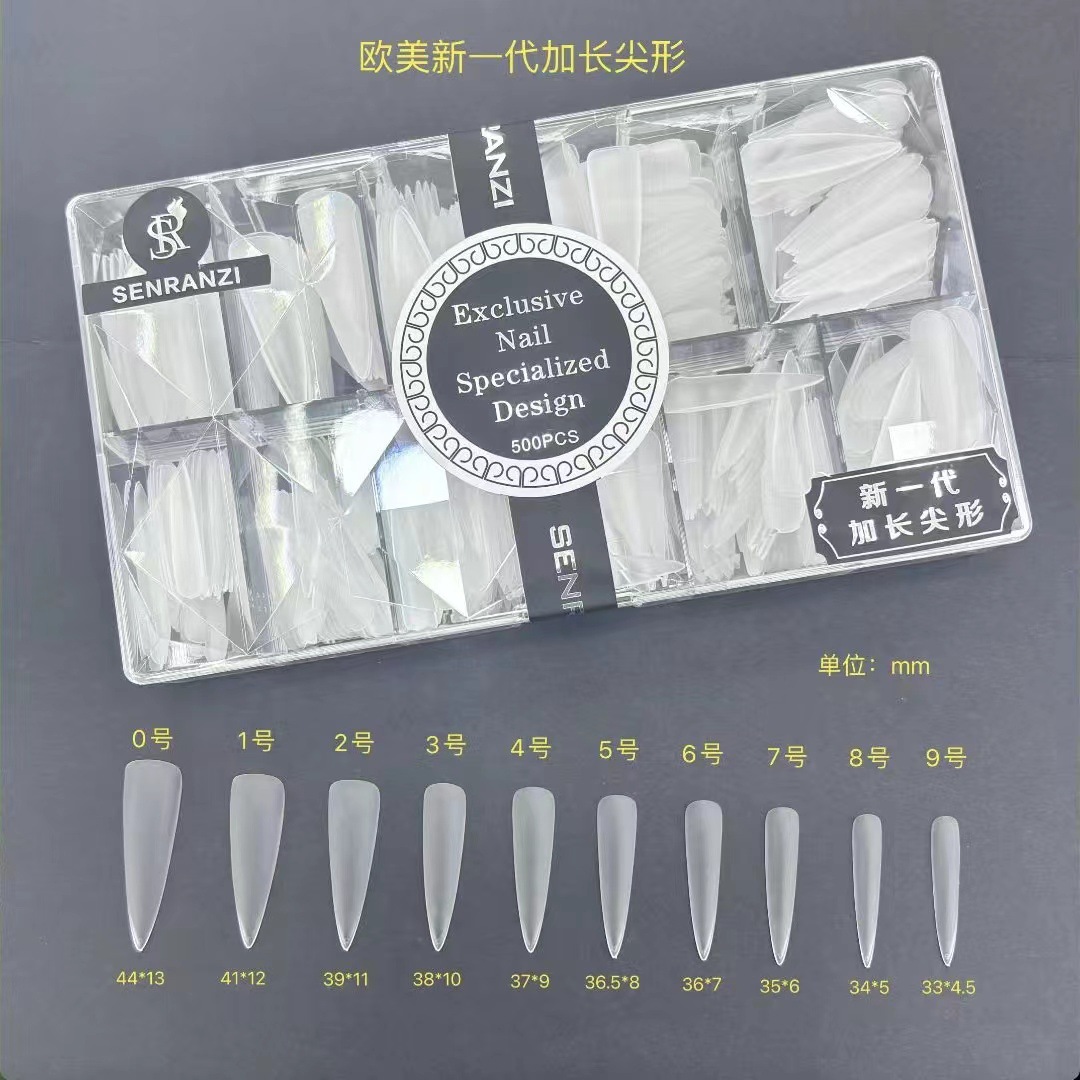 Long ultra thin matte fake nails