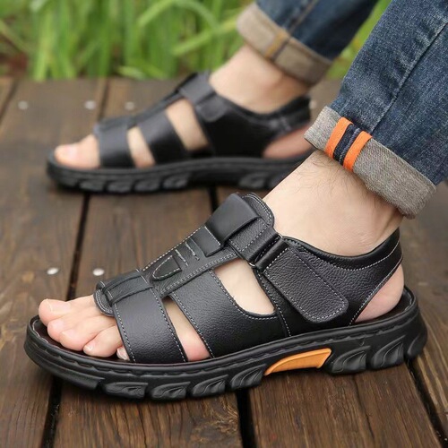 Sandals, men's slippers, wholesale, wear-resistant, non-slip, waterproof, beach shoes, driving to work, large size sandals, men