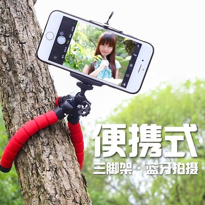 タコ型スマホ三脚スタンド 多機能カメラ撮影ツール ライブ配信 ミニ自撮り|undefined
