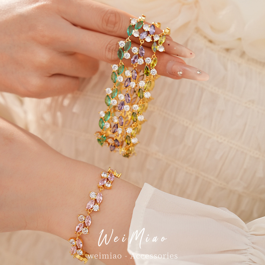 18 quilates de oro verdadero electronite de piedra pulsera de hebilla geométrica ligera pulsera de nicho temperamento exquisito moda joyas de mano versátiles
