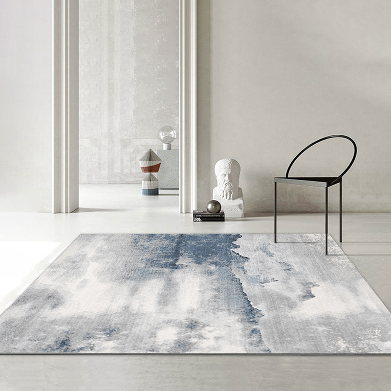 New Chinoiserie Accessible Luxury Ink Abstract Art Living Room Carpet Simple Modern Bedroom Bedside Carpet Chinese Style Floor Mat