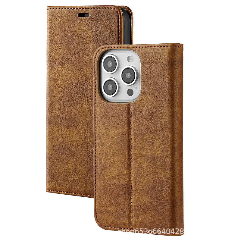 Leather Wallet Case For Iphone 17 With 16 Card Slots Protection_voghion.com