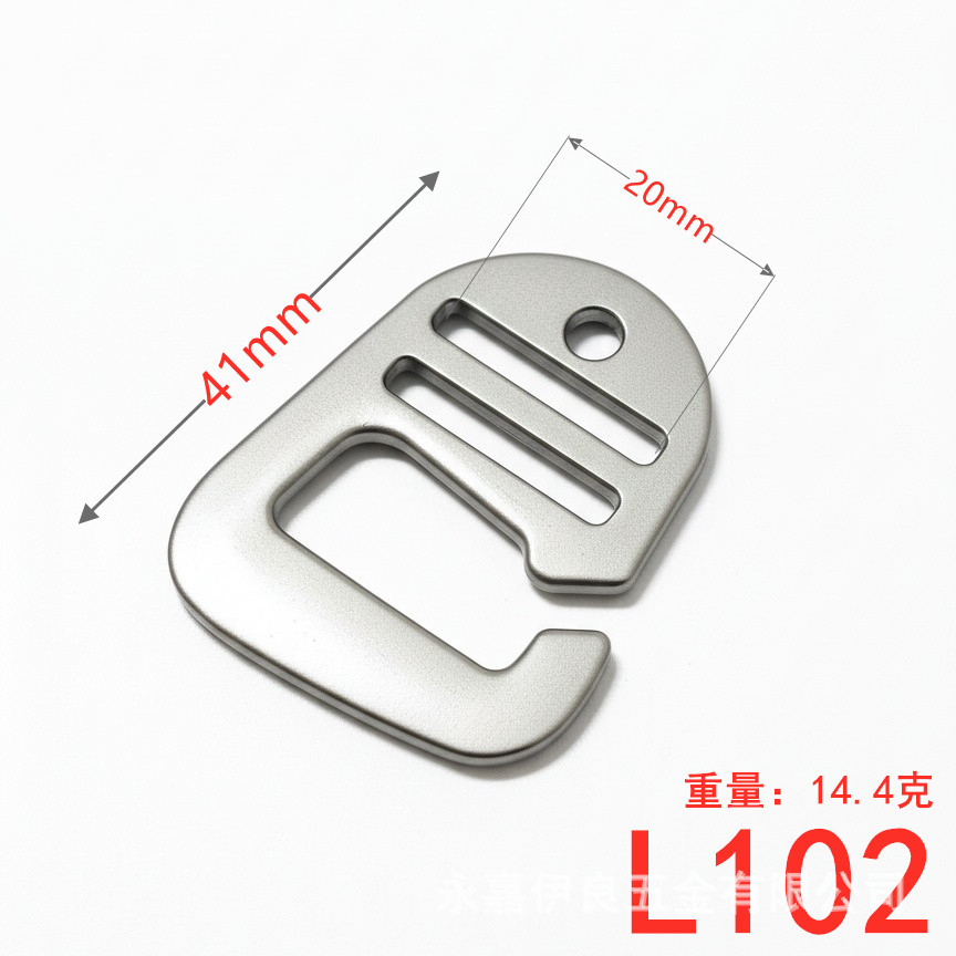 Cinturón elástico de aleación de zinc en stock, gancho de nueve caracteres, mochila, accesorios de hebilla de nueve caracteres, colgantes de maletas, ajuste de gancho de hebilla