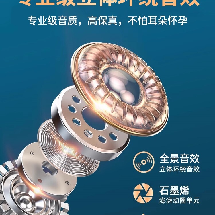 夏新无线蓝牙耳机2025新款入耳式男女生运动跑步降噪长续航大电量|undefined