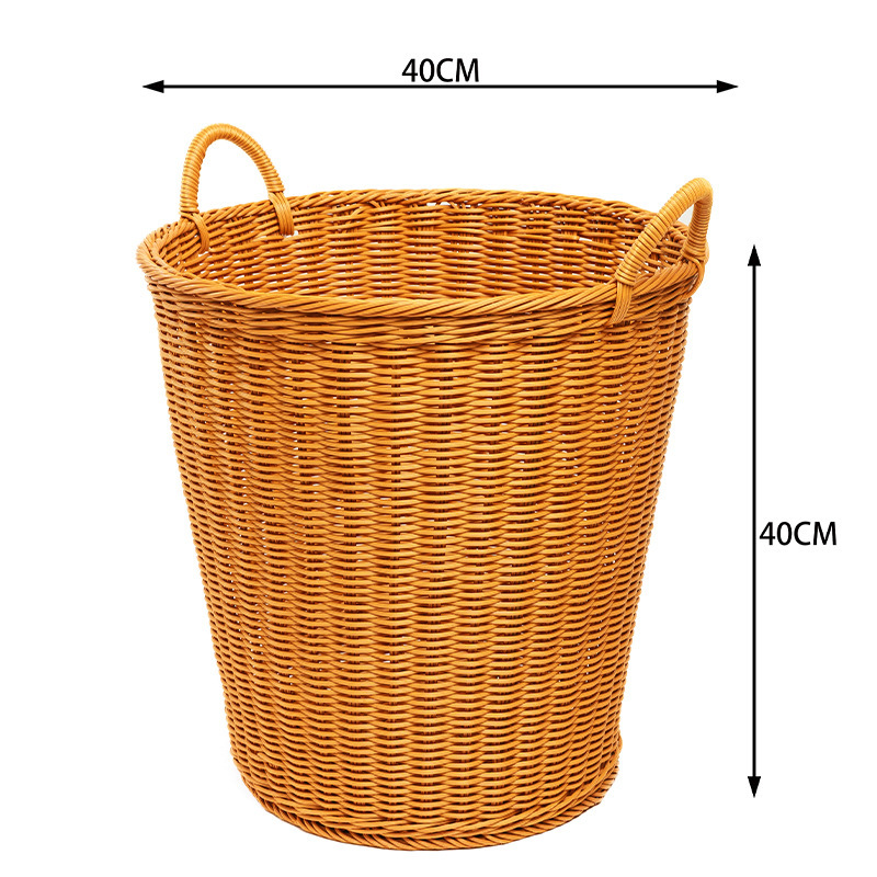 Canasta de lavandería canasta de ropa canasta de almacenamiento ropa doméstica canasta de ropa imitación canasta de ratán canasta de lavandería almacenamiento artefacto