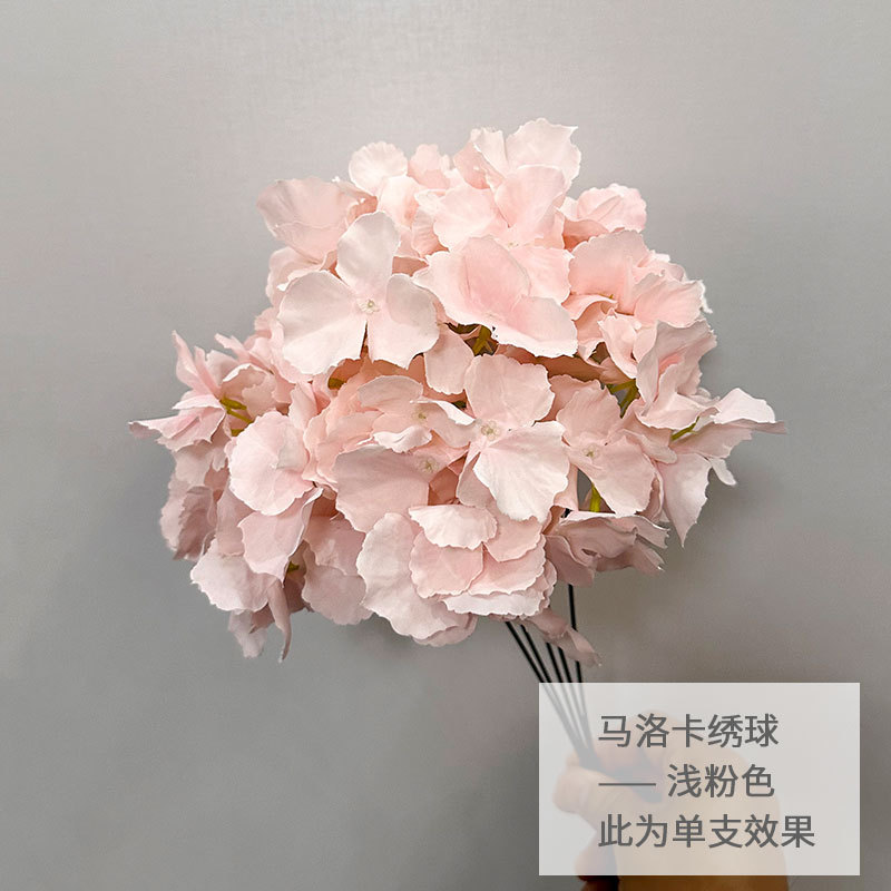 5 Hortensias Artificiales de Mallorca para Decoración de Bodas, Arreglo de Pasillo con Hortensias de Tela, Techo de Salón de Bodas, Ramo de Flores Artificiales Moderno