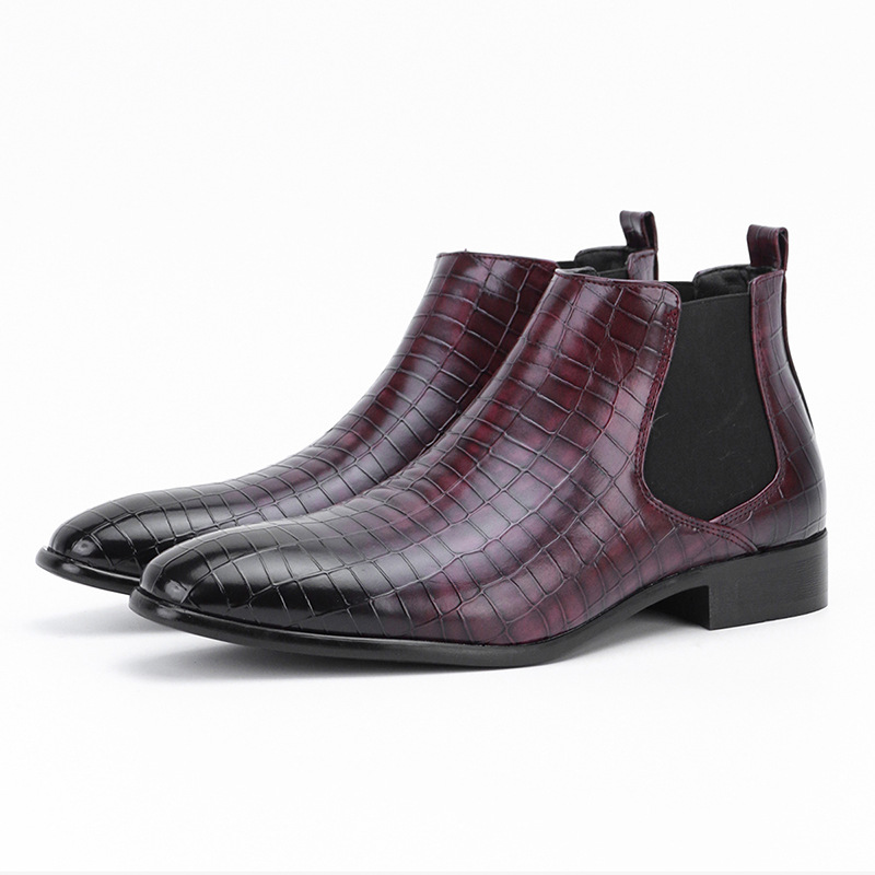 Stivali da uomo Scarpe da uomo con testa quadrata piccola tutti gli stivaletti da uomo alla moda_voghion.com