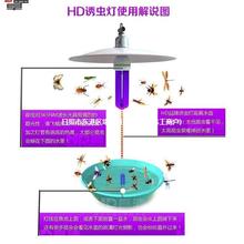 户外诱虫灯养殖鱼塘引虫吸虫灯飞蛾诱捕农用杀虫黑光灭虫灯泡防水