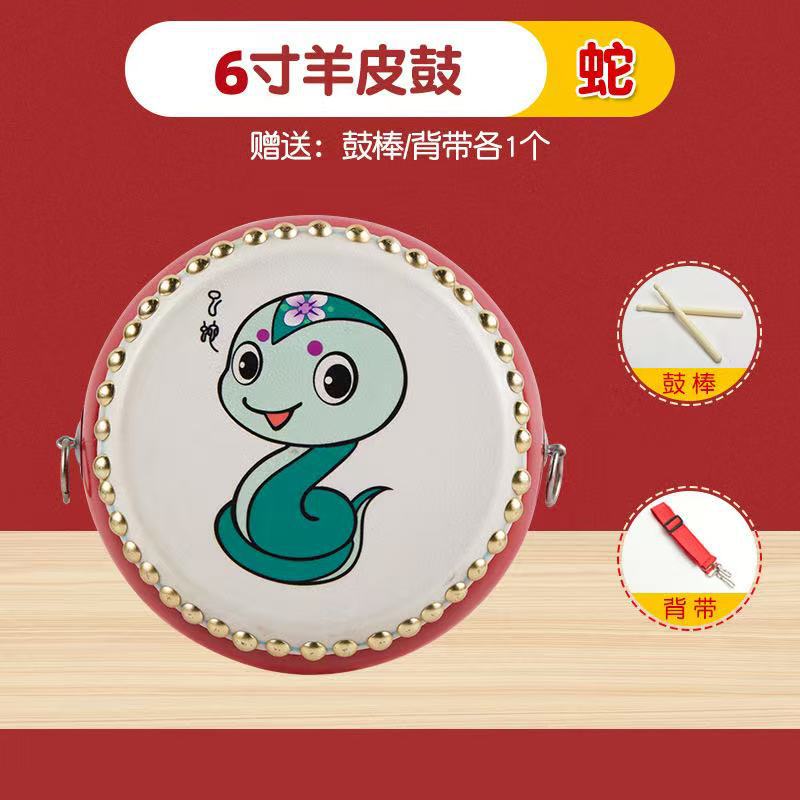 6inch snake+drum stick+strap