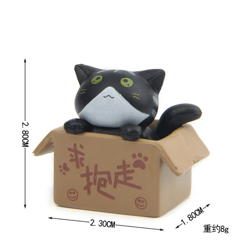 PVC cute, vivid, realistic cat miniature bonsai succulent ornaments garden decorations landscaping figurines