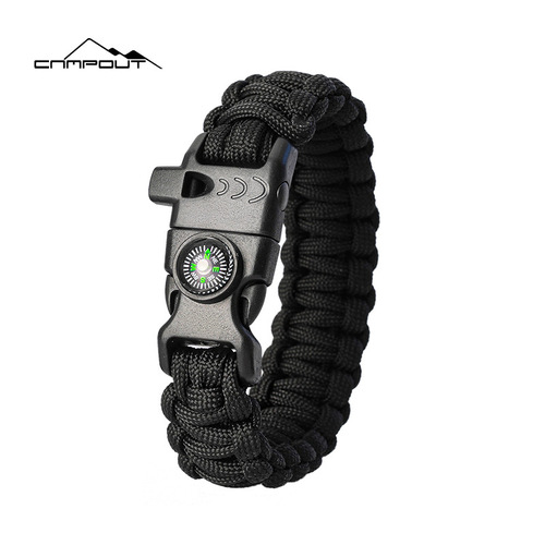 CAMPOUT Multi-functional Camping Rope Hiking Umbrella Cord Bracelet 5-in-1 Outdoor Tool Survival Bracelet