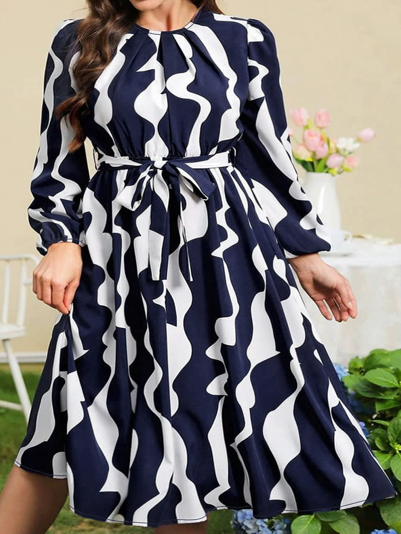 (Cross-border trading), brand dress, Amazon, European style, plus size