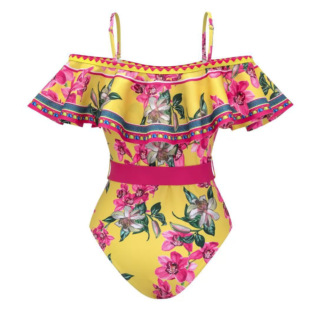 Sexy Badeanzug-Set für Damen mit Chiffonrock und Retro-Print – perfekt für den Frühling/Sommerurlaub_voghion.com
