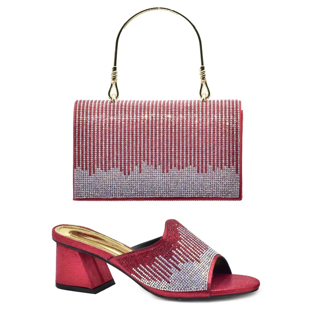 Italian Shoes and Bags Women's Rhinestone Wedding Party Banquet High Heels and Handbags Women's Light Luxury Italian Shoes and Bags Women's Rhinestone Wedding Party Banquet High Heels and Handbags Women's Light Luxury