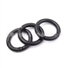 Source manufacturer supply nickel -colored zinc alloy round keychain spring ring metal demolition activity spring buckle