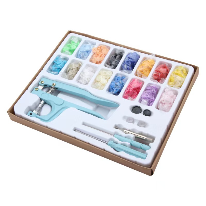 Cross-border resina T5 hebilla de cuatro articulaciones caja de regalo bebé sin costuras hebilla oculta niño y madre botón desmontaje y montaje de una pieza botón a presión traje