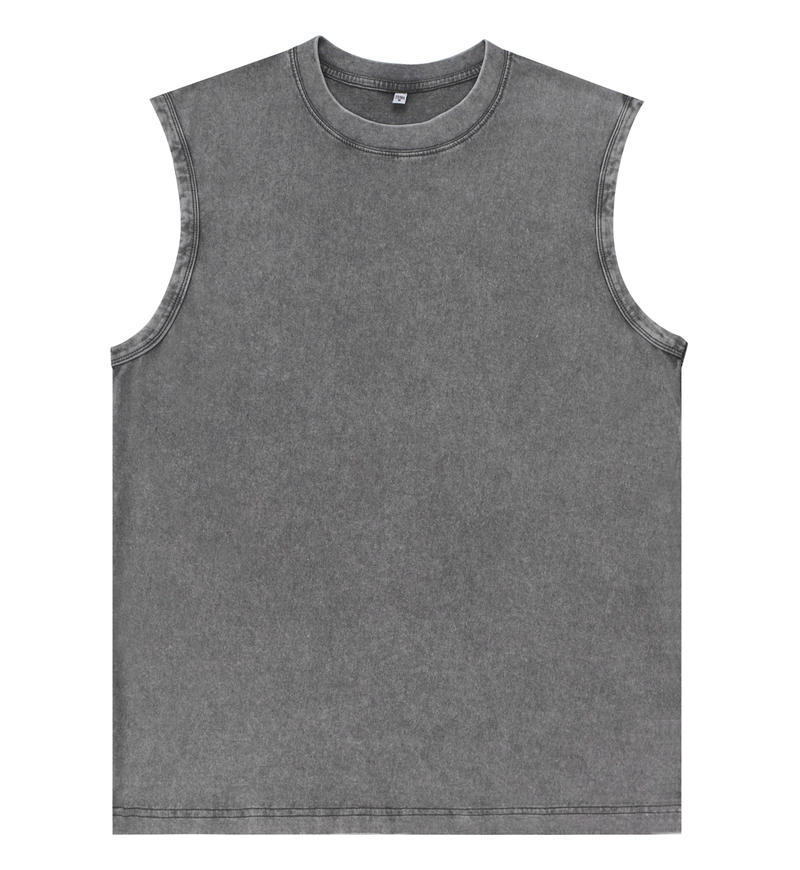 230g comercio exterior transfronterizo lavado a medida para hacer viejos chalecos marca de moda moda hombre t-shirt de verano de manga corta camiseta de hombre de algodón de verano