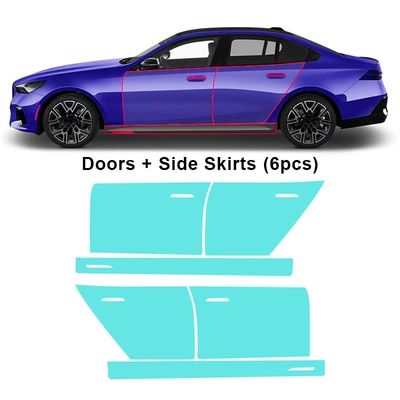 Automotive Film Series G60M Sports Edition TPU - tpu-transparent-protective-film-bmw-5-series-g60-m-sports-edition-4-doors-side-skirt-tpu-protective-film