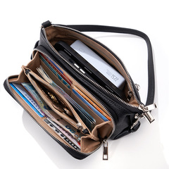 新款真皮單肩包女歐美時尚斜挎背包大容量女士腋下餃子包日本跨境