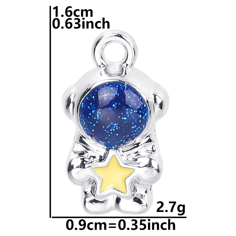 1 Piece 1.1*1.5CM Alloy Astronaut Star Pendant display picture 7