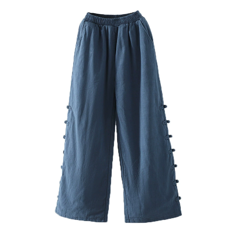Keep warm winter quilted trousers, oversize, elastic waist
