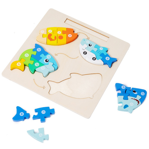 CPCE certified early education enlightenment three-dimensional puzzle growth life cycle puzzle with drawing board young children's wooden toys