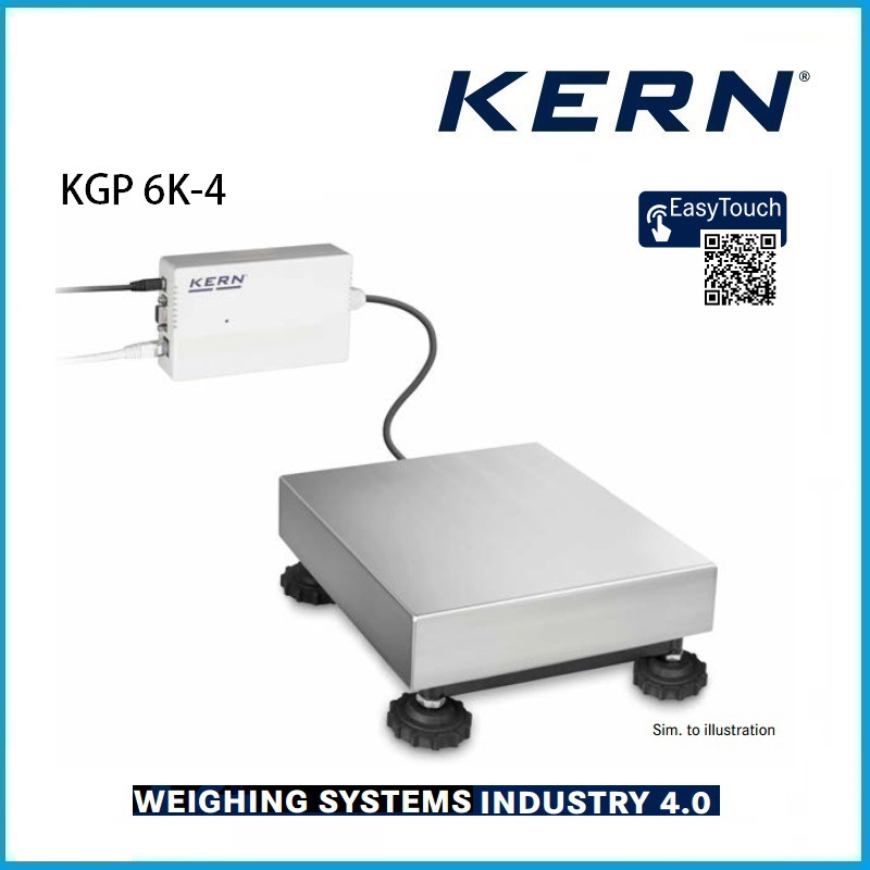 6kg 工业平台秤 配有数字称重变送器 KGP 6K-4 KERN品牌